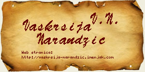 Vaskrsija Narandžić vizit kartica